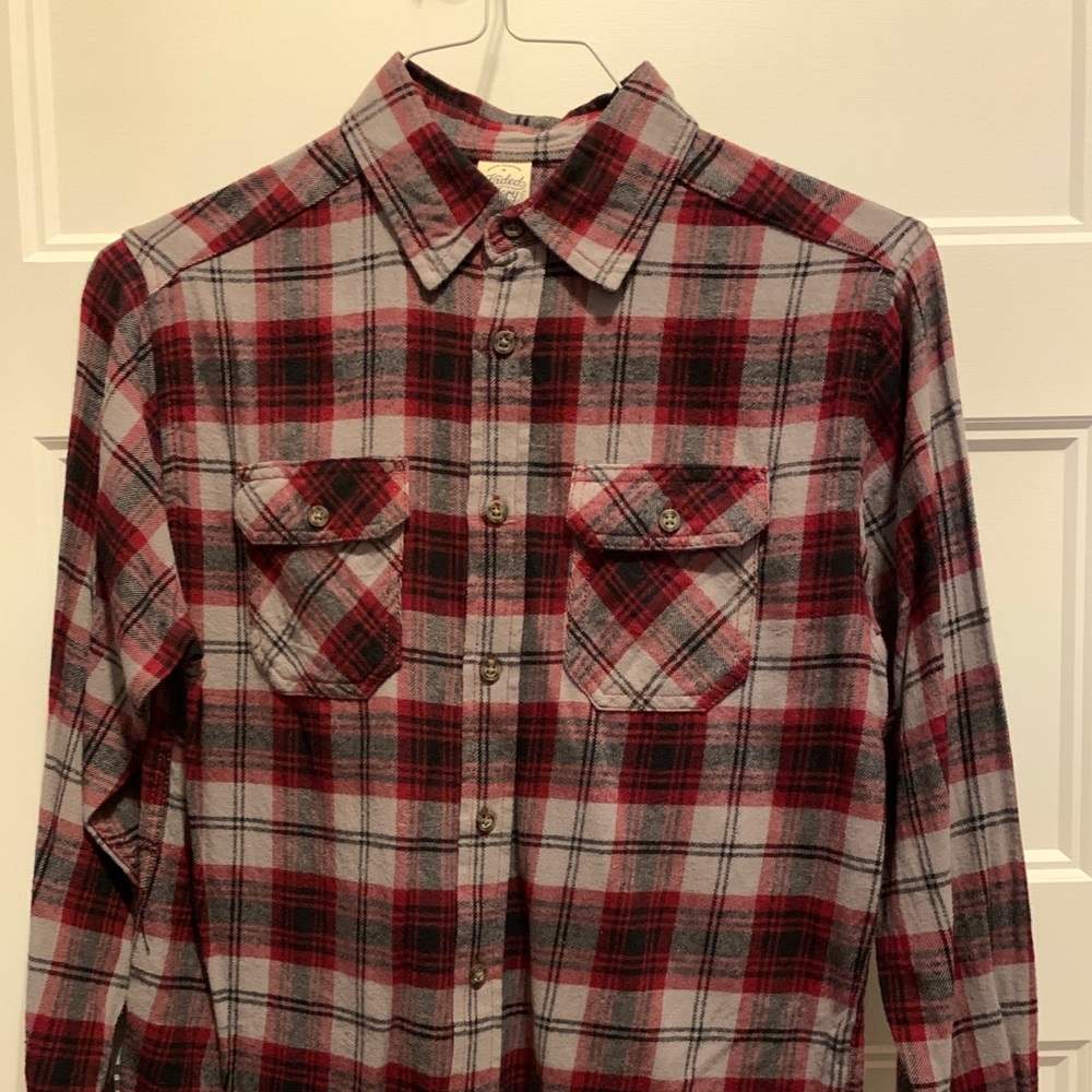 Faded glory boys flannel button down shirt